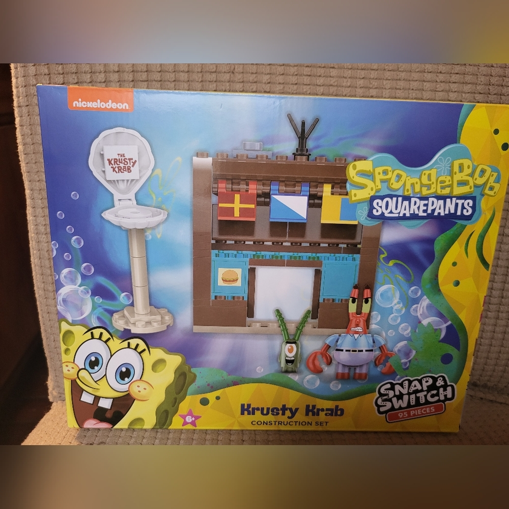 ***COMPATIBLE WITH LEGO BRAND***Spongebob Snap & Switch Krusty Krab Set